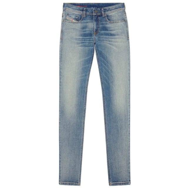 Diesel Blue jeansbyxor, Button Fly, Diesel Branding, Made In Italy, 96% Bomull, 3% Elastomultiester, 1% Elastan, Skinny Fit, Diesel Branding