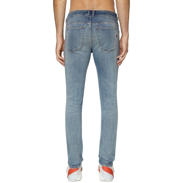 Diesel Blue jeansbyxor, Button Fly, Diesel Branding, Made In Italy, 96% Bomull, 3% Elastomultiester, 1% Elastan, Skinny Fit, Diesel Branding
