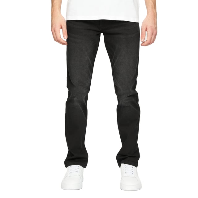 99% Cotton, 1% Elastane. Design: Plain. Pockets: 2 Front Pockets, 2 Back Pockets. Fastening: Button. Branded Buttons, Riveted, Stretch. Fit: Slim. No. of Pockets: 5.