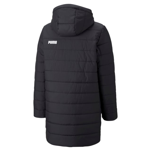 PRODUCT STORY: Fashion and function from front to back: this padded coat is perfect for kids who want to stay warm while on the move. It has a trio of innovative technologies to protect you from the wind, rain, and cold, as well as PUMA branding on both sides. FEATURES & BENEFITS: rainCELL: Technology designed to keep you protected from the rain and dry during exercise; warmCELL: Breathable cold weather technology designed to trap heat close to your body and keep you warm during exercise; windCELL: Technology designed to protect against the wind and keep you comfortable during exercise; Made with at least 20% recycled materials. DETAILS: Regular fit; Full-zip closure; Side seam pockets; Side panels and backwarded side seam; Clean hem; Clean cuffs with inner elastication and fleece lining; PUMA No. 1 Logo print on front; PUMA Wordmark on back.