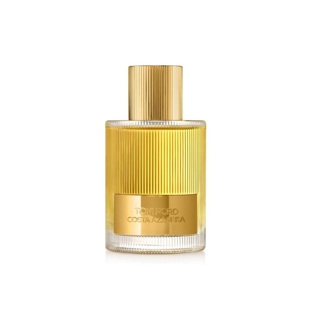 Experience the essence of freedom with Tom Ford Costa Azzurra Eau de Parfum Spray. This captivating fragrance evokes the refreshing spirit of the sea and lush landscapes. The invigorating top notes of driftwood, seaweed, oud, cardamom, musk mallow, and celery seeds create a unique aromatic marine experience. The heart reveals a vibrant citrus blend of lemon, mandarin, cypress, lavender, myrtle, and artemisia, while the warm woody base features oak, olibanum, incense, vetiver, vanilla, and mastic. Perfect for those seeking an adventurous scent.