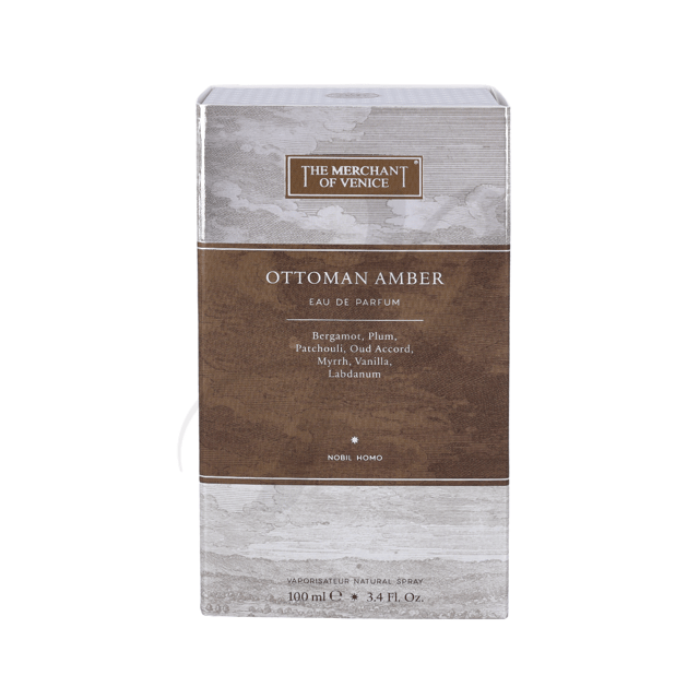 Experience the luxurious allure of Ottoman Amber Eau de Parfum, a captivating scent by The Merchant of Venice. This fragrance transports you to the grand era of the Ottoman Empire, enveloping your senses in exotic spices and enchanting landscapes. It opens with sparkling Bergamot, complemented by floral notes of Geranium and Plum. At its heart lies a warm blend of Cedarwood, Patchouli, and Sandalwood, while the base features Labdanum, Myrrh, Oud Accord, and Vanilla. Encased in an elegantly designed bottle inspired by Ottoman art, this perfume is perfect for olfactory adventures.