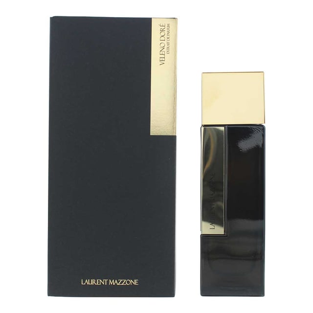 Laurent Mazzone Veleno Doré Extrait de Parfum 100ml Veleno Doré by Laurent Mazzone is a Chypre fragrance for women and men, crafted by Richard Ibanez and launched in 2017. It opens with a spicy, boozy blend of rum, nutmeg, and chili pepper, creating a warm and fiery introduction. The heart reveals a deep, smoky richness, featuring tobacco leaf and earthy patchouli, adding depth and intrigue. As it settles, the base unfolds with a seductive fusion of dark cherry, creamy vanilla, and golden amber, leaving a sensual, resinous, and slightly gourmand trail. Perfect for those who love intense, mysterious, and luxurious scents, ideal for evening wear and cooler seasons.