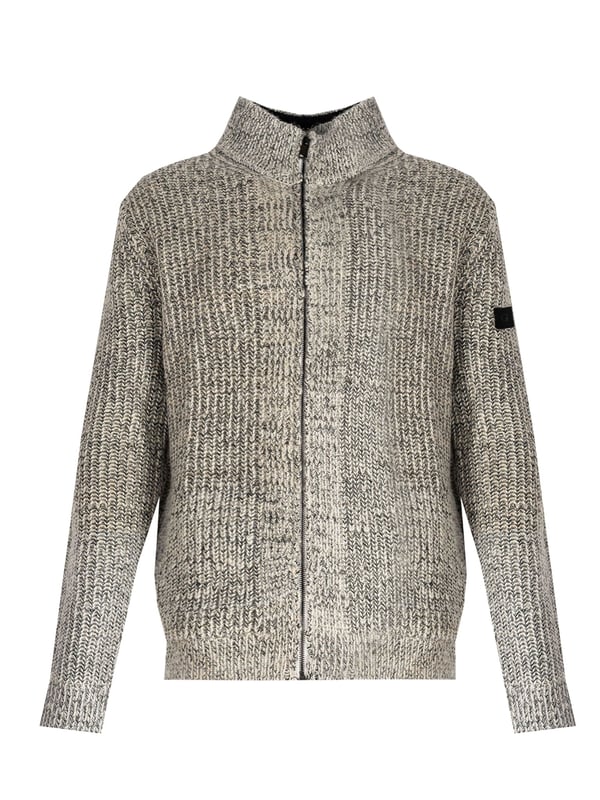 Estilo sencillo
Con cuello alto
Además, el cuello está forrado con aislamiento
Cierre con cremallera de marca
Dos bolsillos en la parte delantera
Con tejido entrelazado
Cuello, mangas y bajo terminados con ribete elástico
Detalles de marca en la manga izquierda
Hecho de tejido de alta calidad con mezcla de lana