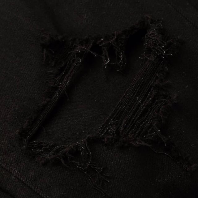 Pantalones vaqueros negros Amiri, bragueta de botones, 92 % algodón, 6 % elastomultiéster, 2 % elastano, fabricado en EE. UU., pernera recta, insignia de la marca Amiri