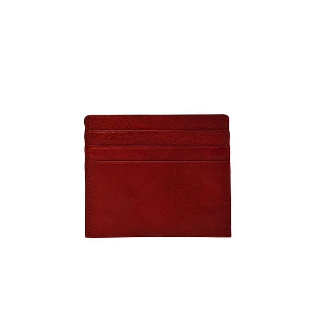 The 'Fann' is a slim compact profile credit card carrier wallet made from our signature vintage natural grain leather. The cardholder is ideal to carry your bare essentials featuring six credit card slots and a slip in pocket for sliding in your bank notes.
6 credit card slots. Slip in pocket on top. Composition: Body: 100% Genuine Leather.
DISCLAIMER : All pictures shown are for illustration purpose only. Actual product colour may vary due to different ambience lighting or the screen display settings. Size- W10cm x H8.5cm.