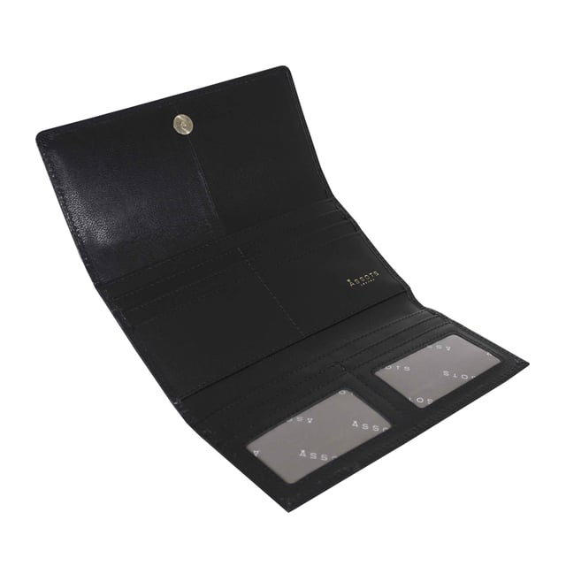 The ‘Claire’ flapover ladies purse is handcrafted with the Assots premium 'Giovani' Italian Polished vegetable tanned leather. Equipped with RFID technology, this practical ladies purse features a magnetic fastening closure with plenty of room to organise your cash, cards and coins. This large leather ladies purse is perfect to compliment your handbag and fits in easily. Stay safe and organised with ‘Claire’ the perfect addition to your collection of purses ideal for all outfits and occasions.
Secured flap over magnetic fastening closure to store your essentials safely and securely. Foldover flap design. Equipped with RFID technology for safety.
Additional back zip pocket to ensure you don’t run out of space. Two note compartments. Eight internal card compartments. Two windowed ID slots. Assots branded lined interiors. Lightweight for easy carry. Fittings Colour: Clean Brass. Composition: Body: 100% Genuine Leather. Lining: 100% Cotton.
DISCLAIMER : All pictures shown are for illustration purpose only. Actual product colour may vary due to different ambience lighting or the screen display settings. Size - W20cm x H10.5cm x D2.5cm.
