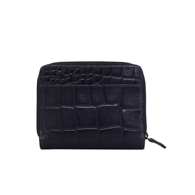 The 'Jolly' compact RFID equipped wallet purse is perfectly handcrafted with premium vintage Croc real leather for that designer look. This timeless design wallet purse easily fits in your bag or pocket featuring multiple card slots, slip pockets and a zip pocket. Organise your belongings with ease with 'Jolly' the perfect medium sized wallet purse.
Riveted closure for safe and secure storage. Zip compartment for you to store your coins and keys. Equipped with RFID technology to keep you safe from modern theft. Three card slots and three slip pockets for you to store your cards and notes. Compact size fitting easily in your bag or pocket. Fittings: Clean Brass. Composition: Body: 100% Genuine Leather. Lining: Polyester.
DISCLAIMER : All pictures shown are for illustration purpose only. Actual product colour may vary due to different ambience lighting or the screen display settings. Size- W11cm x H9.5cm x D2cm.