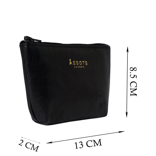'Diana' Full Grain Leather Zip Top Coin Purse Assots 'Diana' is a cute mini leather accessory handcrafted to compliment your collection of genuine leather handbags. Its simple, compact and t-gusset design is what makes this leather coin purse super practical and purposeful. Whether you prefer to carry one in lieu of a purse or keep one filled with change tucked inside your handbag, these pretty little things come in assorted colours.
Develops a unique rich patina with use to cherish over the years to come. Secured zip top closure. T-gusset design provides extra space. Embellished with an Assots London golden foil logo in the front. Opens to a fully lined interior in matching colour. Composition: Body: 100% Genuine Leather. Lining: Polyester.
DISCLAIMER : All pictures shown are for illustration purpose only. Actual product colour may vary due to different ambience lighting or the screen display settings. Size- W13cm x H8.5cm x D2cm.