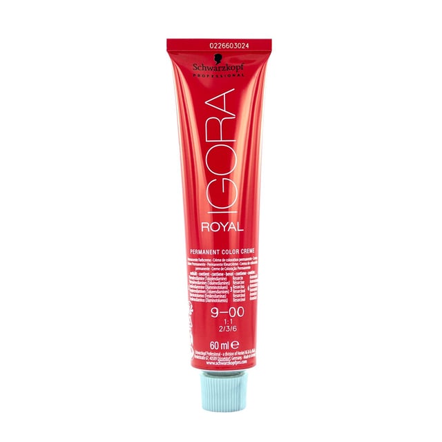 Crema de coloración permanente Igora Royal 60 ml - 9-00 Rubio extra claro natural extra