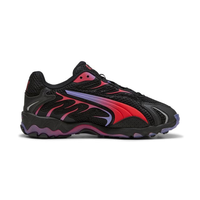 PRODUCT STORY: Re-introducing, the Inhale. Born in the 2000s, the Inhale first hit the scene as a performance runner. Its exaggerated lines, contours, and curves made it beloved on and off the track. Today, it’s back with an updated lifestyle silhouette and the same attitude. The Inhale is brimming with energy, can you match it? FEATURES & BENEFITS: Vegan certified product. DETAILS: Regular width; Mesh upper; Lace closure; Comfortable Ortholite® footbed; Textile lining; Rubber outsole; PUMA Youth: Recommended for older kids between 8 and 16 years.
