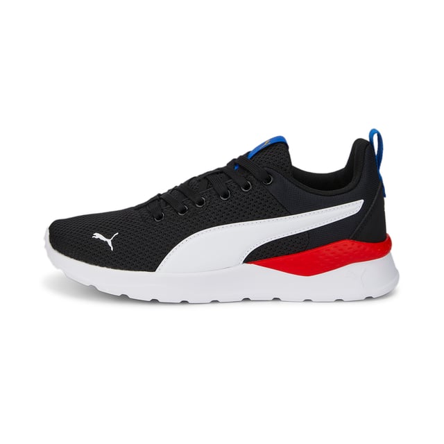 PRODUCT STORY: Deconstructed and refined, the Anzarun Lite Trainers ensure a clean look that's perfect for every occasion. Featuring a breathable mesh upper, a cushy EVA midsole and true heritage PUMA branding throughout, this trainer is comfort and style combined. FEATURES & BENEFITS: SoftFoam+: PUMA’s comfort sockliner for instant step-in and long-lasting comfort that provides soft cushioning every step of your day; PU midsole: PUMA’s Polyurethane midsole assists a smooth foot stride for comfortable wear and a futuristic look. DETAILS: Low boot; Mesh-based textile upper; EVA midsole for comfort; Non-marking rubber outsole for grip; PUMA Wordmark on tongue; PUMA Formstrip at lateral side; PUMA Youth style: recommended for older kids between 8 and 16 years; 74.92% Textile, 25.08% Synthetic.