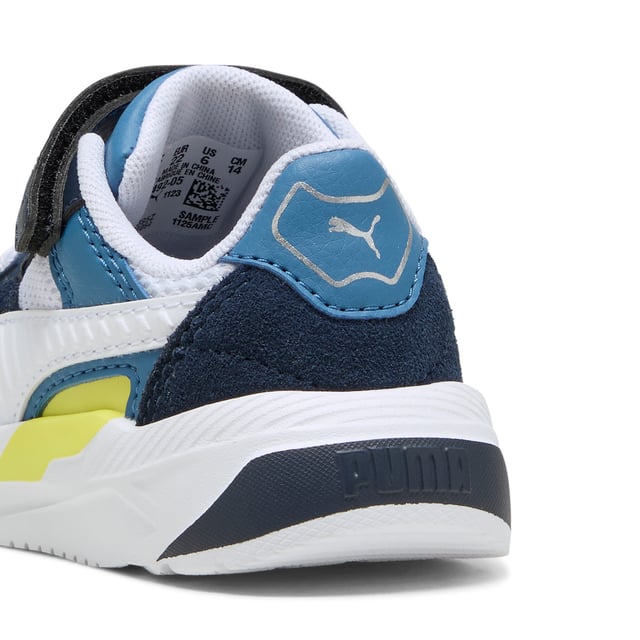 PRODUCT STORY: Featuring a mesh upper with synthetic overlays and suede accents, these PUMA kicks bring a futro aesthetic to your every move. The CMEVA midsole and rubber outsole ensure grip, while the KinderFit sockliner guarantees the perfect fit. Elastic laces and hook-and-loop closure make them easy to wear. DETAILS: Regular width; Textile upper; Elastics & hook-and-loop closure; PUMA branding details.