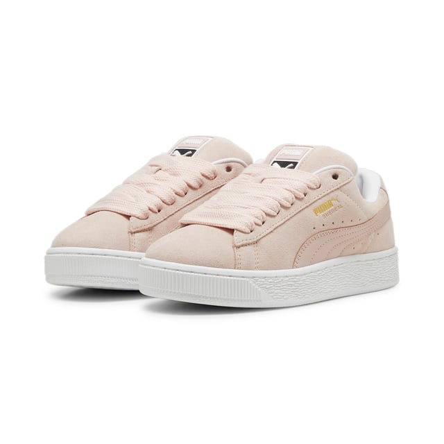 PRODUCT STORY: This fresh take on the classic Suede draws inspiration from PUMA’s heritage within breakdancing and its influence on modern streetwear. The Suede XL retains the Suede’s iconic DNA, but gives it a twist with an exaggerated padded collar and tongue, plus a chunkier sole. This execution features a full suede upper with a leather Formstrip. FEATURES & BENEFITS: PUMA’s leather products support responsible manufacturing via the Leather Working Group.DETAILS: Suede upper; Leather Formstrip; Suede tongue with mesh binding; Debossed and foil-printed PUMA branding on quarter panel; Mesh lining; Mesh sockliner; Rubber midsole; Rubber outsole; Lining: Textile, Other; Outsole: Rubber; Upper: Leather; Sockliner: Textile.