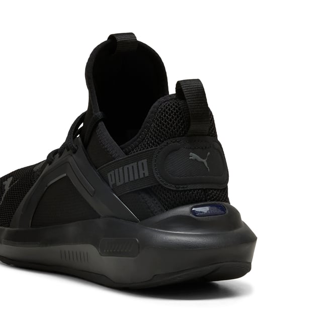 PRODUCT STORY: Experience the fusion of comfort and design with the new edition of the Softride Enzo running shoes. Featuring a Softride EVA for all-day comfort, a sleek TPU cage, and zoned rubber for traction, these kicks redefine your stride with every step. FEATURES & BENEFITS: The upper of the shoes is made with at least 30% recycled materials; SOFTRIDE: Soft foam designed for all-day cushioning and comfort. DETAILS: Zoned rubber traction; Cushioning level: Low; Softfoam+ sockliner; Molded Fine TPU Cage; PUMA branding details; 58.39% Textile, 41.61% Synthetic.