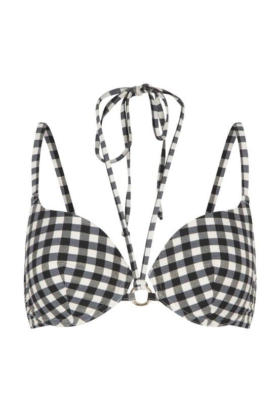 Jij bent je enige beperking! Dit straalt zelfvertrouwen uit! De zwart-witte print geeft deze lijn een geweldige uitstraling! Deze bikini is voorgevormd, heeft verstelbare schouderbanden en is voorzien van beugels. Dit maakt deze bikini ook zeer geschikt voor grotere maten.