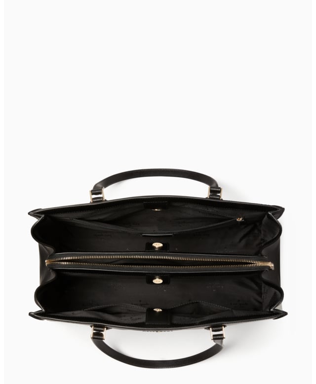 Madison Saffiano Leather East West Leather Laptop Tote, Back Zip And Front Slip Pockets,  Length: 17.00 Cm,  Width: 28.50 Cm,  Height: 39.50 Cm
