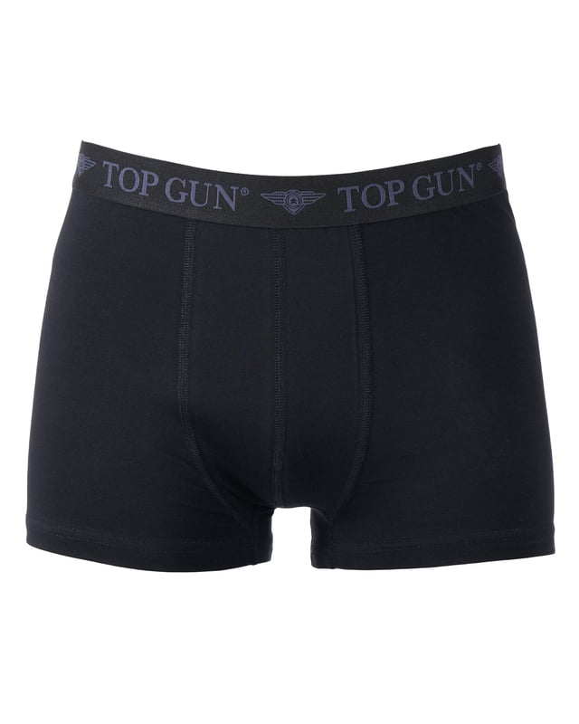 Die Boxershorts sind eng anliegend und besitzen an der Hüfte einen Gummizug mit Top Gun Logo. Hierbei handelt es sich um einen Doppelpack in verschiedenen Farbkombinationen.