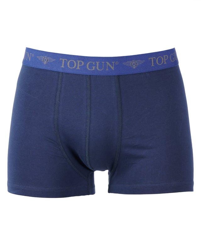 Die Boxershorts sind eng anliegend und besitzen an der Hüfte einen Gummizug mit Top Gun Logo. Hierbei handelt es sich um einen Doppelpack der in verschiedenen Farbkominationen erhältlich ist.