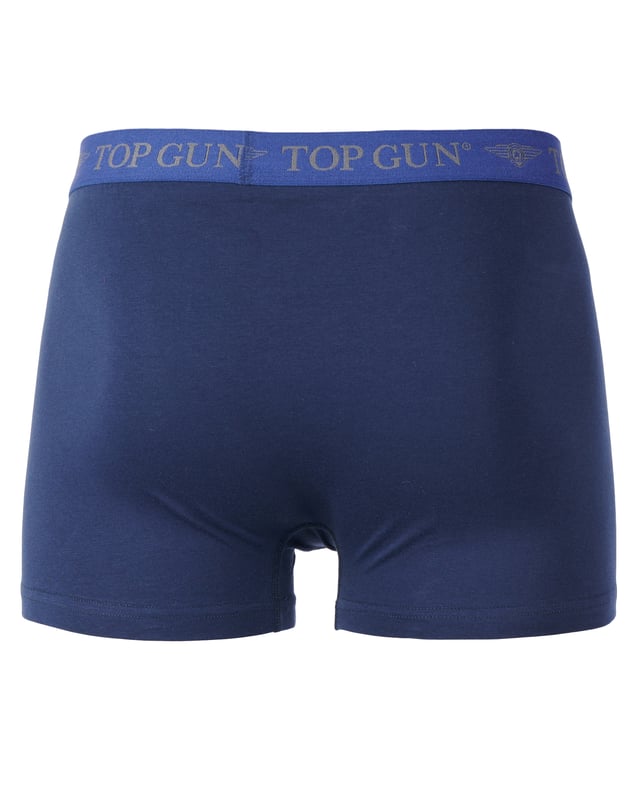Die Boxershorts sind eng anliegend und besitzen an der Hüfte einen Gummizug mit Top Gun Logo. Hierbei handelt es sich um einen Doppelpack der in verschiedenen Farbkominationen erhältlich ist.