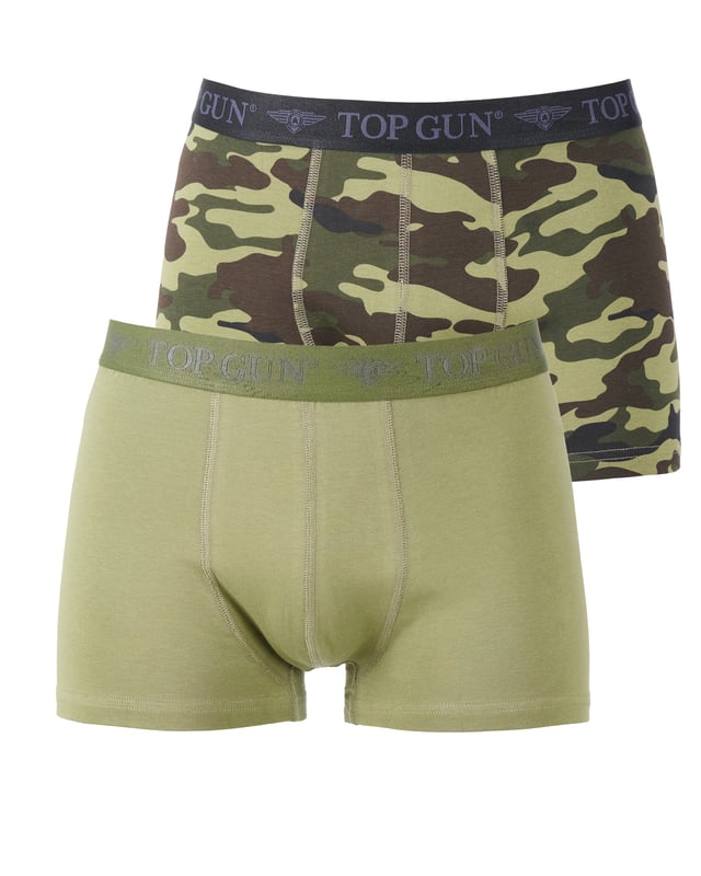 Die Boxershorts sind eng anliegend und besitzen an der Hüfte einen Gummizug mit Top Gun Logo. Hierbei handelt es sich um einen Doppelpack in verschiedenen Farbkombinationen.