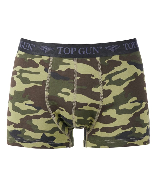 Die Boxershorts sind eng anliegend und besitzen an der Hüfte einen Gummizug mit Top Gun Logo. Hierbei handelt es sich um einen Doppelpack in verschiedenen Farbkombinationen.