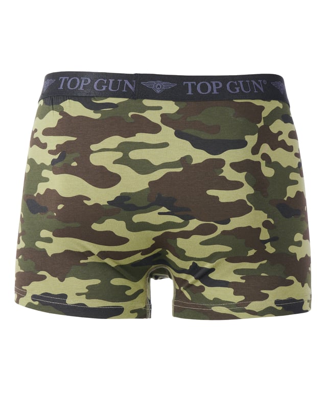Die Boxershorts sind eng anliegend und besitzen an der Hüfte einen Gummizug mit Top Gun Logo. Hierbei handelt es sich um einen Doppelpack in verschiedenen Farbkombinationen.