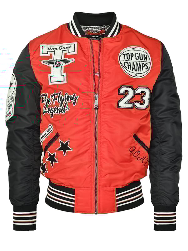 Dompel jezelf onder in de legendarische stijl van het merk Top Gun met dit bomberjack. Gemaakt van 100% nylon en versierd met opvallende patches, brengt dit jack een hommage aan de vliegenierslook. Het robuuste nylon materiaal biedt duurzaamheid en comfort. De zorgvuldig geplaatste patches doen denken aan de Top Gun-stijl en geven het jack opvallende individualiteit. Elke patch vertelt zijn eigen verhaal en benadrukt het unieke karakter van dit bomberjack.