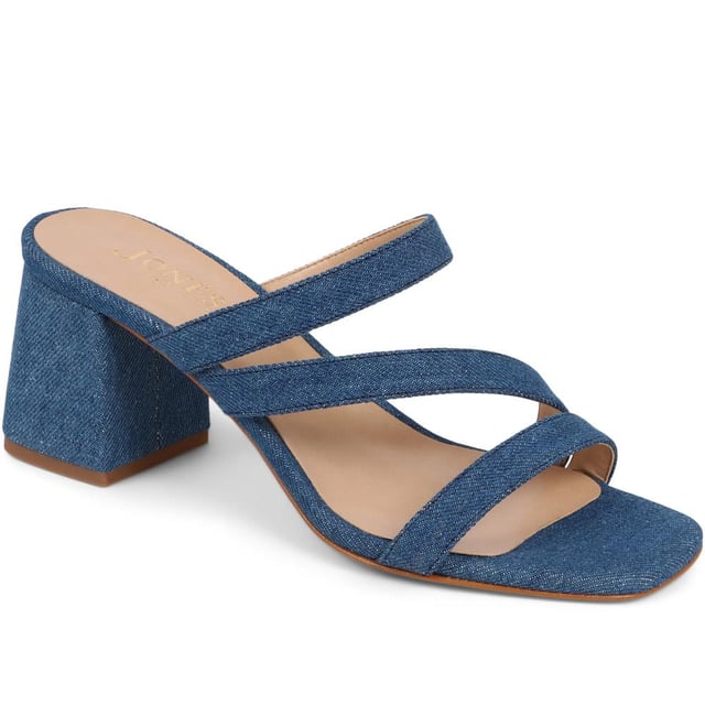 Step out with a playful twist in these heeled mule sandals, featuring crisscross straps and a chunky heel for a casual yet elevated look. Perfect for adding a dash of fun to your step, they're a versatile choice for brunches to evening dates.