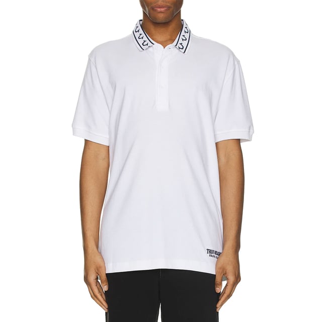 True Religion Mens Polo Shirt
Style Code:  107945
100% Cotton
Made in India
Embossed Arched True Religion Logo
Short Sleeve
Ribbed Collar & Sleeve
Soft Cotton Fabric
Relaxed Fit
Machine Washable
Split Side Hem