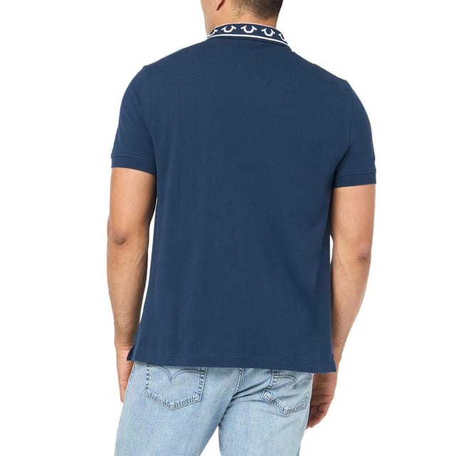 True Religion Mens Polo Shirt
Style Code:  107945
100% Cotton
Made in India
Embossed Arched True Religion Logo
Short Sleeve
Ribbed Collar & Sleeve
Soft Cotton Fabric
Relaxed Fit
Machine Washable
Split Side Hem