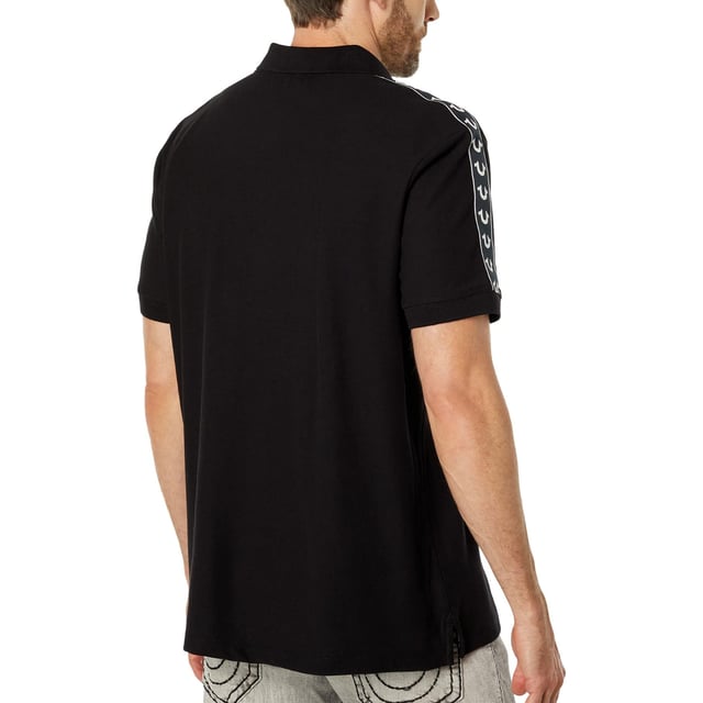 True Religion Mens Polo Shirt
Style Code:  107563
100% Cotton
Made in India
Signature Horseshoe on The Chest
Logo Trim Down The Shoulder Seam
Short Sleeve
Ribbed Collare & Sleeve
Soft Cotton Fabric
Regular Fit
Machine Washable
Split Side Hem