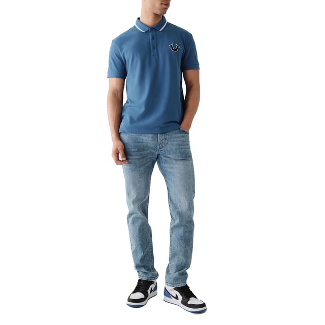 True Religion Mens Polo Shirt
Style Code:  107125
100% Cotton
Made in India
Signature Horseshoe on The Chest
Classic Buddha Logo on The Back.
Short Sleeve
Ribbed Collare & Sleeve
Soft Cotton Fabric
Regular Fit
Machine Washable
Split Side Hem