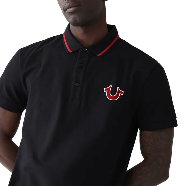 True Religion Mens Polo Shirt
Style Code:  107125
100% Cotton
Made in India
Signature Horseshoe on The Chest
Classic Buddha Logo on The Back.
Short Sleeve
Ribbed Collare & Sleeve
Soft Cotton Fabric
Regular Fit
Machine Washable
Split Side Hem