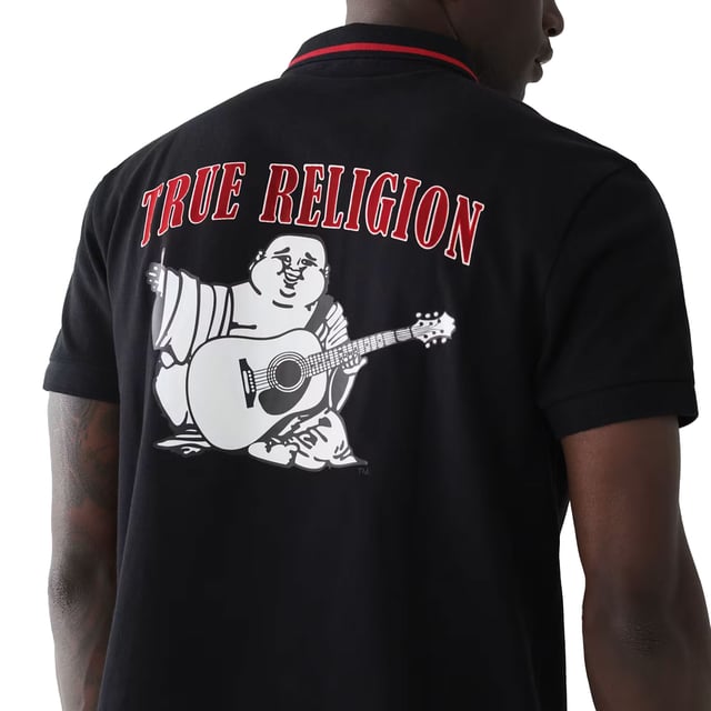 True Religion Mens Polo Shirt
Style Code:  107125
100% Cotton
Made in India
Signature Horseshoe on The Chest
Classic Buddha Logo on The Back.
Short Sleeve
Ribbed Collare & Sleeve
Soft Cotton Fabric
Regular Fit
Machine Washable
Split Side Hem