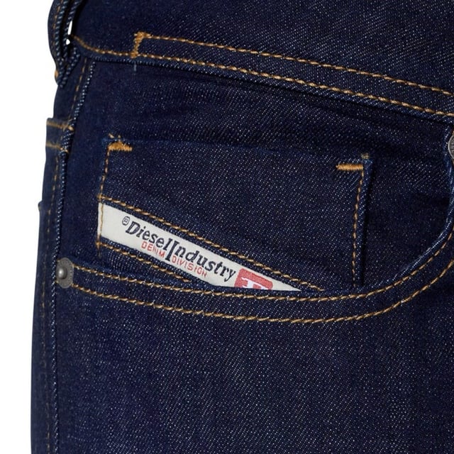 Diesel Blue Denim Pants,  Button Fly , 98% Cotton, 2% Elastane. Skinny Fit, Diesel Branding
