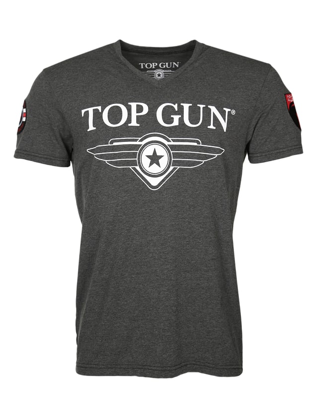 Het shirt heeft een comfortabele V-hals. De sportieve snit maakt het zeer comfortabel om te dragen. Het heeft het typische borduursel op beide armen met Top Gun letters in het rechter embleem.
