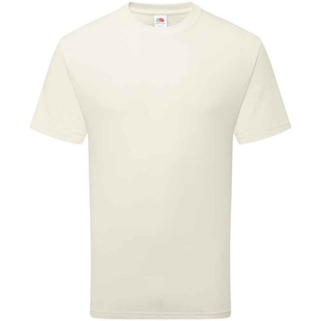 100% Combed Ring-Spun Natural Cotton. Fabric: Yarn. Design: Plain. Neckline: Crew Neck, Rib Knit. Sleeve-Type: Short-Sleeved. Self-fabric Shoulder-To-Shoulder Taping, Single Needle Stitching, Tearaway Label. Fit: Classic. 180gsm. S: 37 in. M: 40 in. L: 43 in. XL: 46 in. XXL: 49 in. 3XL: 52 in.