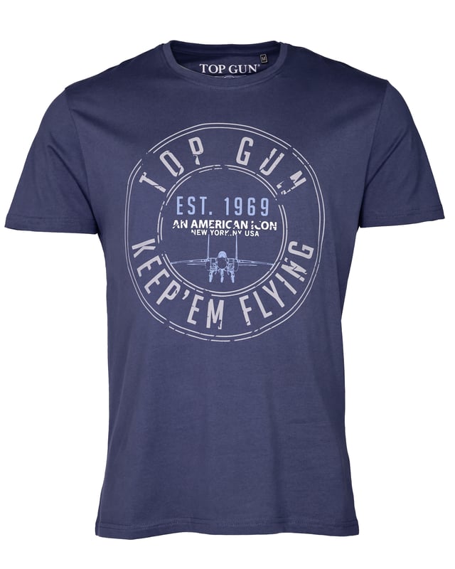 Het shirt is bedrukt met prachtige Top Gun letters. Met zijn unieke print en comfortabele snit is dit shirt een echte must-have.