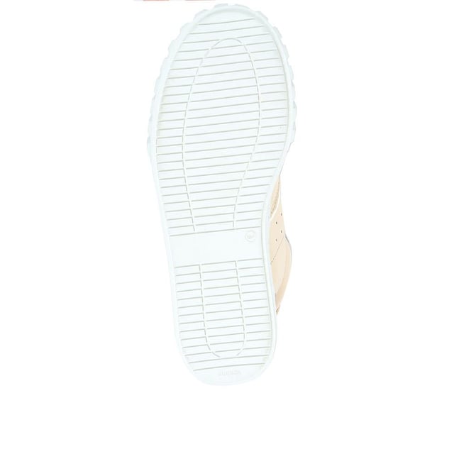 Our Norah lace-up trainers are all about playing with texture. Sculpted in smooth leather with perforated detailing across the vamp and sides, Norah features a suede tongue and heel overlay. Through a soft cushioned footbed, contrasted with a chunky ribbed toe bumper and shining eyelet hardware, Norah achieves perfect balance. Play with texture further by pairing Norah with all manner of materials - from chiffon to cotton, denim to velvet.