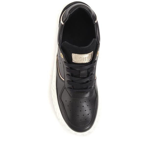Our Norah lace-up trainers are all about playing with texture. Sculpted in smooth leather with perforated detailing across the vamp and sides, Norah features a suede tongue and heel overlay. Through a soft cushioned footbed, contrasted with a chunky ribbed toe bumper and shining eyelet hardware, Norah achieves perfect balance. Play with texture further by pairing Norah with all manner of materials - from chiffon to cotton, denim to velvet.