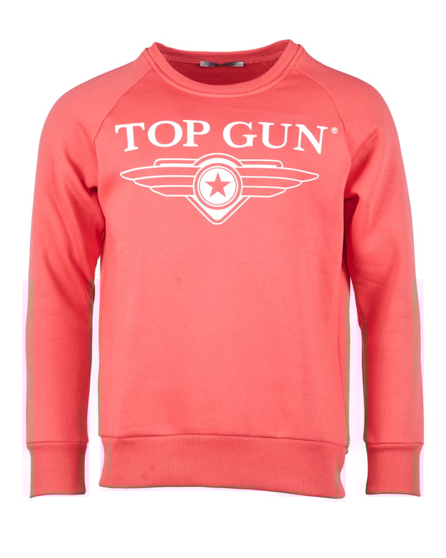 Es besitzt den Top Gun Schriftzug in der Farbe weiß auf der Brust. Der elastische Strick am Ärmelabschluss, Kragen und am Bund sorgen für eine ideale Passform. Das Sweatshirt besitzt einen angenehmen Rundhalsausschnitt.