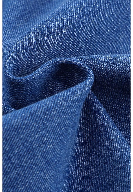 Blue Chest Pockets Drop Shoulder Loose Denim Jacket
  Metal buttons for durability
  Drop shoulder design for a comfortable and effortless look
  Chest pockets for practicality
  Available in various sizes
  Perfect for layering
Material: 75% Cotton 12.7% Polyester 12.3% Viscose