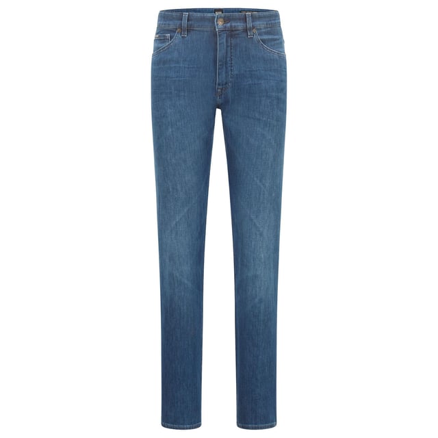 Regular fit for a casual silhouette - lightweight denim fabric by Candiani - stretch for best wearing comfort - super soft summer hand feel - mid to lightblue wash