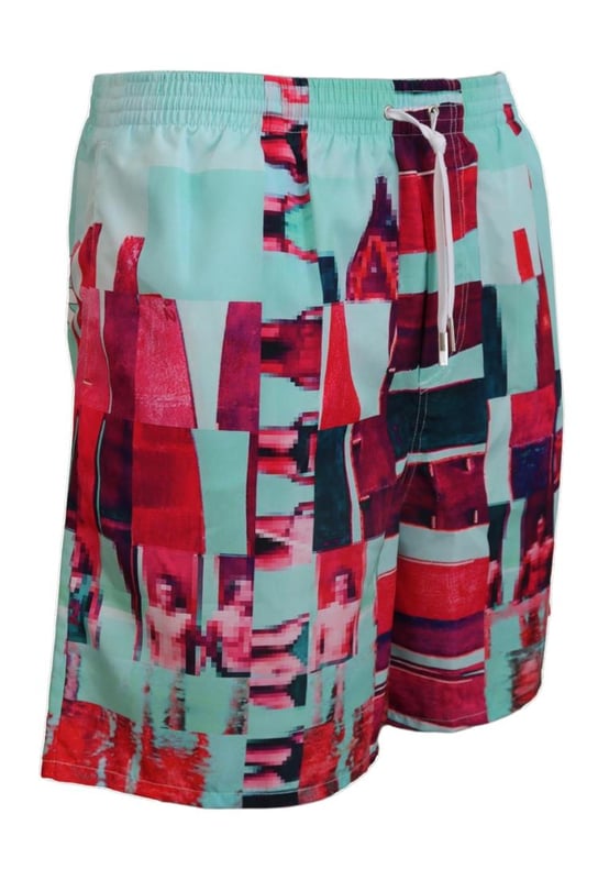 Marca: DSQUARED2  
Estilo: Bañador tipo boxer  
Color: Multicolor con estampado  
Material: 100% Poliéster  
Cintura elástica con cierre de cordón  
Detalles de logo  
Excelente ajuste y comodidad  
Apto para mujeres
