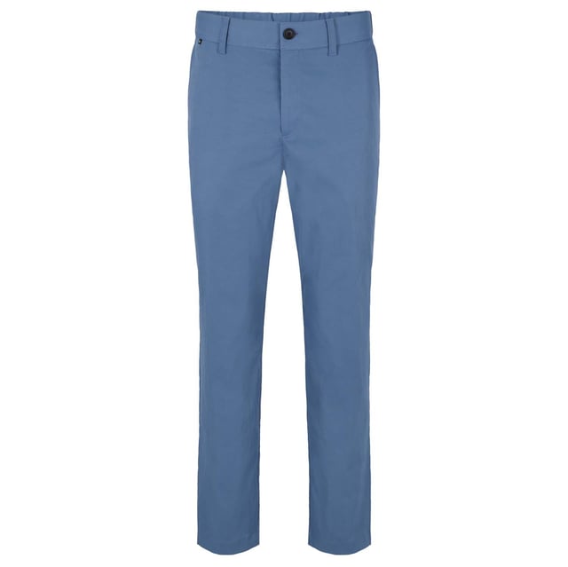 Mens Boss P-Perin Trousers in blue.- Zip and button fly fastening.- Back pockets.- Two front slit pockets and a coin pocket.- Belt loops.- Slim fit.- Ref: 50482123438