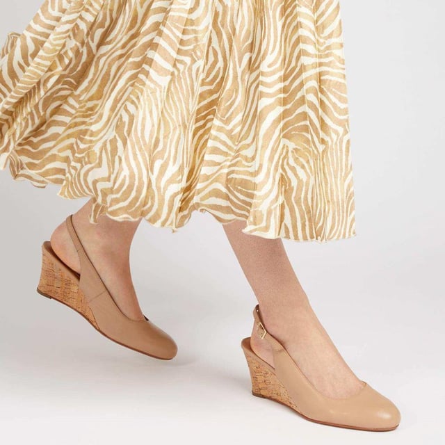 Add a touch of glamour to those occasionwear looks while keeping it comfortable with Zahra, seated on an easy wedge to distribute your weight and slingback strap across the heel to ensure they stay put.