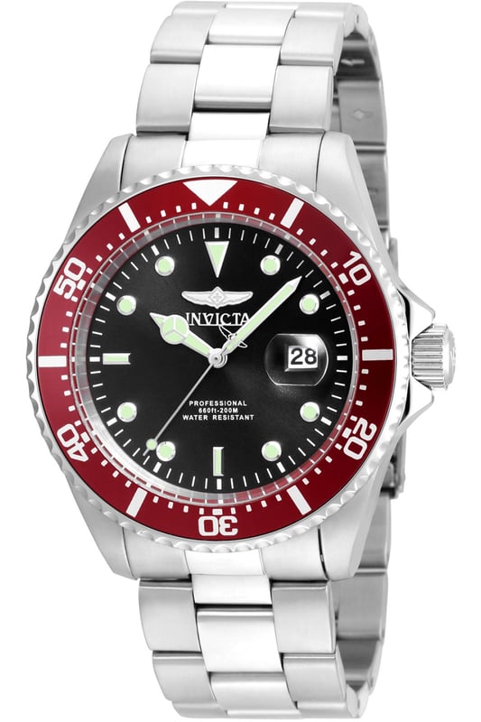 El Invicta 22020 tiene una caja de acero inoxidable de 43 millimetros con una esfera negro.
Esta modelo funciona con un movimiento de Cuarzo preciso.
Resistencia a la presión de aqua de 20 bares.
Este modelo es parte de la colección Invicta Pro Diver.

2 años de garantía Invicta.