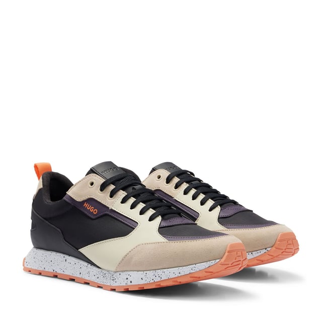 Men's HUGO Icelin Running Trainers.- Retro running inspired sneaker with suede and mesh combination with a predominantly nylon ripstop construction upper.- Tonal laces.- Loop on the back.- Lightweight EVA sole with rubber bottom.- Cemented construction. Ref: 50485912280.