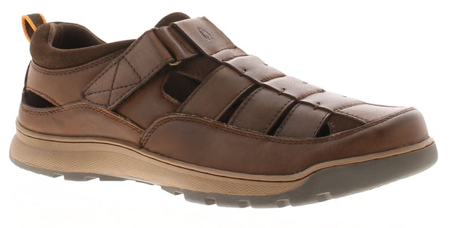 Hush Puppies Mens Sandals Comfortable Rucker Leather Brown. Leather Upper. Cambrelle Lining. Rubber Sole. Footwear Sandals.